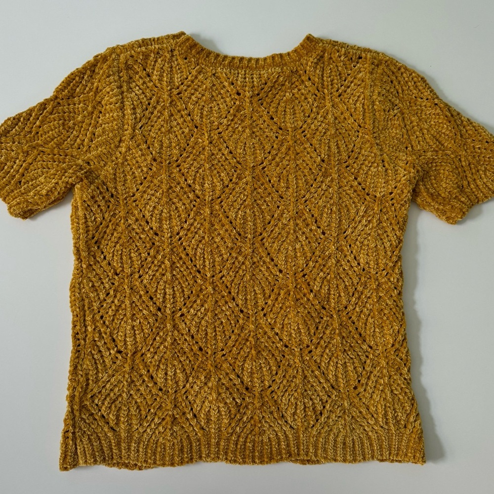 Ann Taylor LOFT Chenille short sleeve Bobble sweater Size Petite Small - Picture 2 of 10